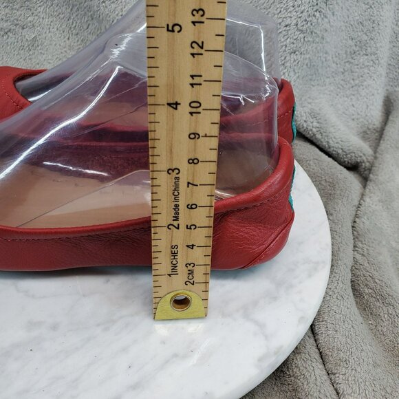 Tieks Shoes Womens 6 Red Leather Foldable Ballet Flats *Read* - Picture 4 of 8